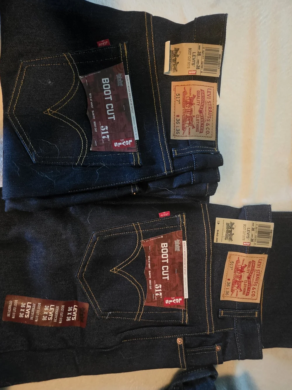 Levi's Bootcut Jeans in Dark Indigo with Contrast Stitching